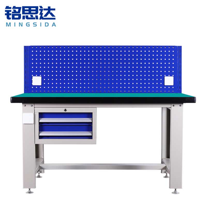 铭思达重型钳工台1.8米二抽单挂板张高清大图