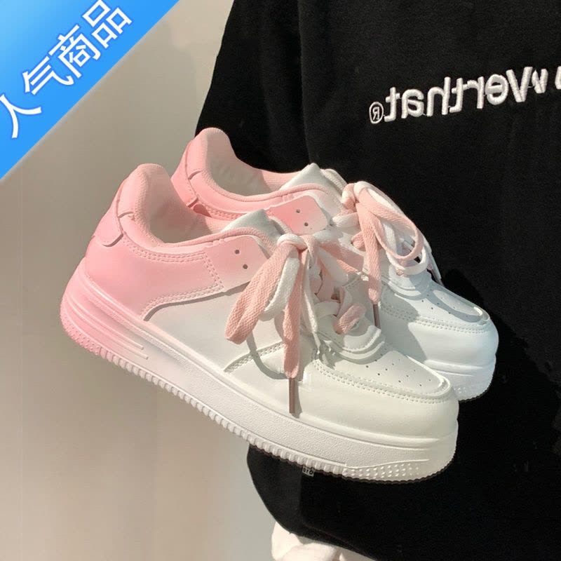 SUNTEK渐变小白鞋女ins潮2023春季新款厚底小众学生百搭运动休闲板鞋子图片