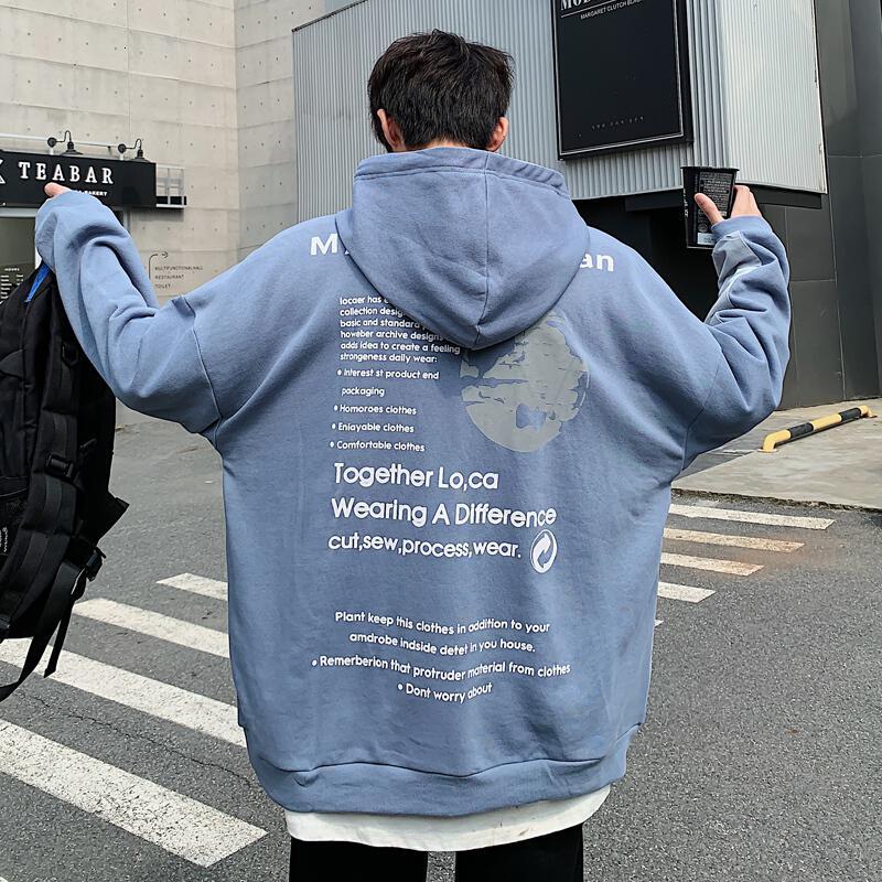 梵克公牛ins牌嘻哈连帽衫春季流bf港风宽松cec外套学生帅气卫衣男