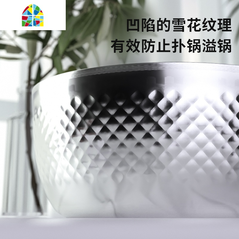 封后日式雪平锅304不锈钢无涂层泡面锅汤锅电磁炉奶锅小煮锅家用 304不锈钢—[20CM]—[锅盖]—[2.1L/适用2