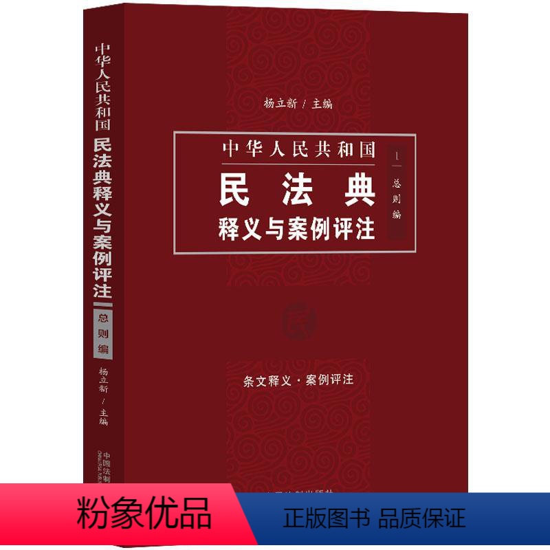 [正版]新版2020民法典总则编 中华人民共和国民法典释义与案例评注 杨立