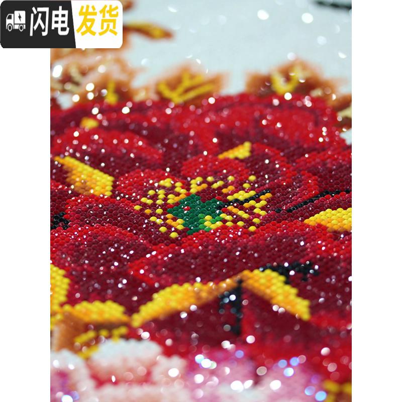 三维工匠2019年钻石画5d新款十字绣客厅花开富贵凤凰百鸟朝 异形钻满钻[150*65CM]钻量多306头笔点钻更高效高清大图