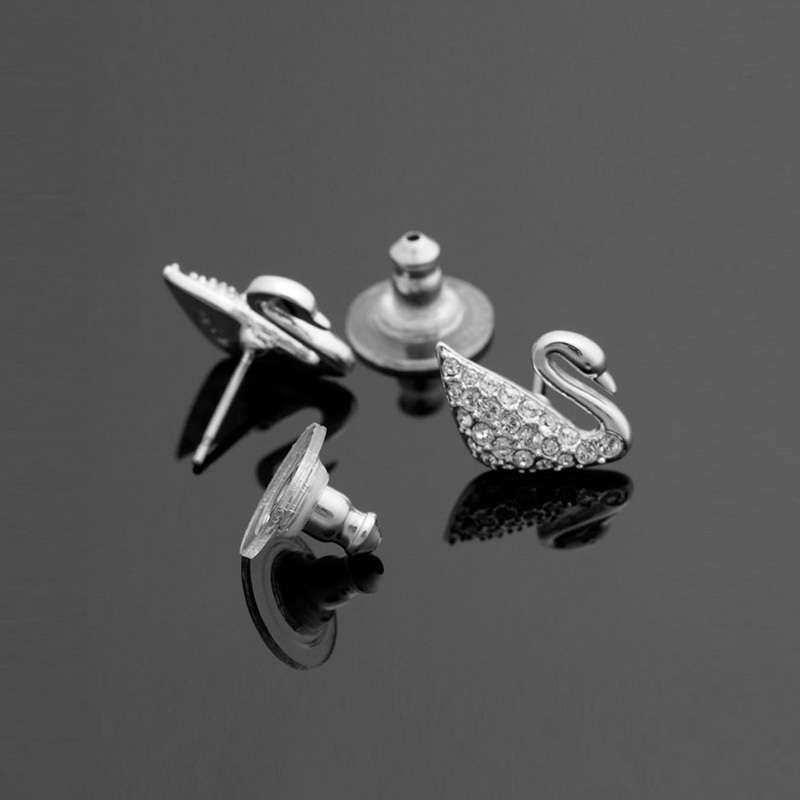 SWAROVSKI 施华洛世奇 经典人造水晶满钻天鹅女士造型耳环1116357