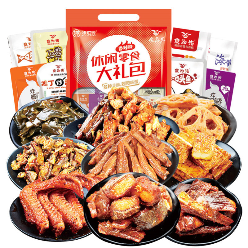 味滋源 肉类零食大礼包香辣393g/混合味359g随机发货