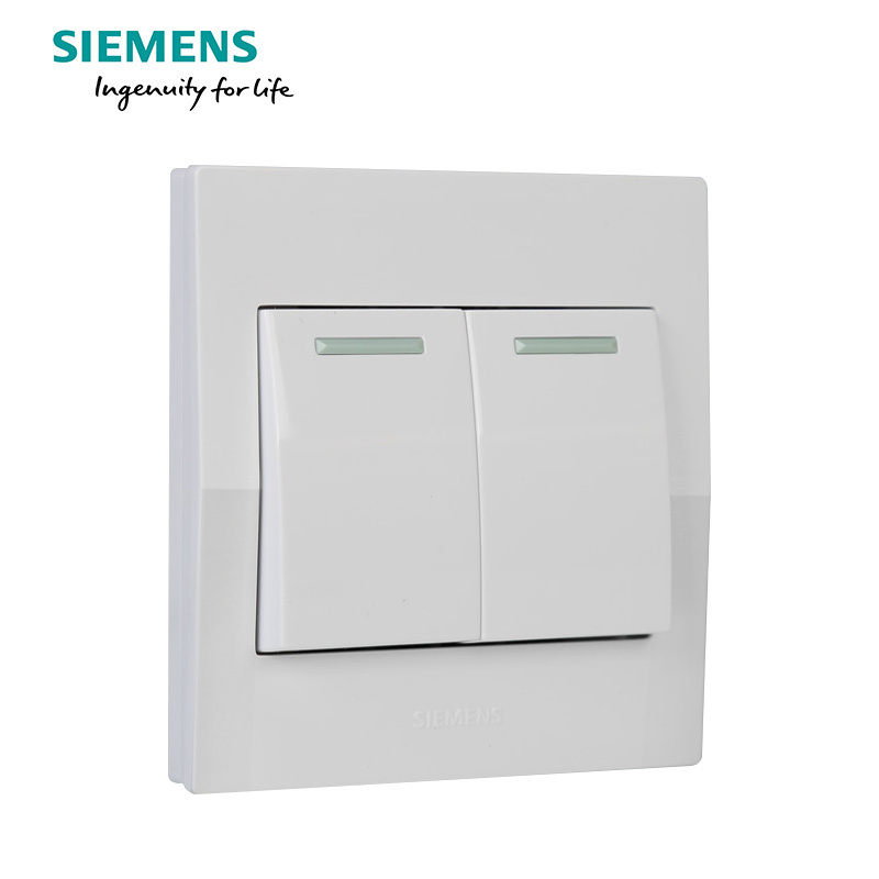 西门子（SIEMENS）开关插座 悦动雅白系列二开单控带荧光5TA80223NC01