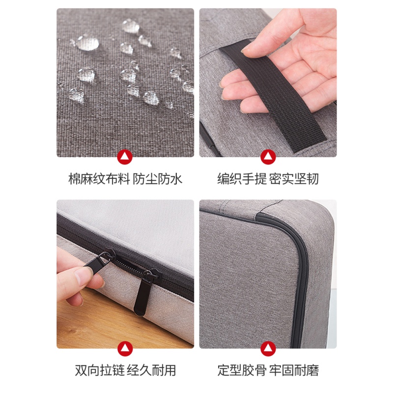 家柏饰(CORATED)收纳包盒家用家庭多层大容量多功能箱证文件护照卡包整理袋高清大图