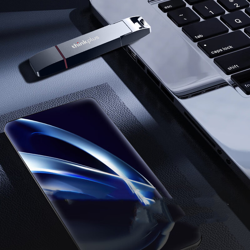ThinkPlus联想 移动固态U盘 1TB 双接口USB3.2 灰色 TU205-256G 个高清大图