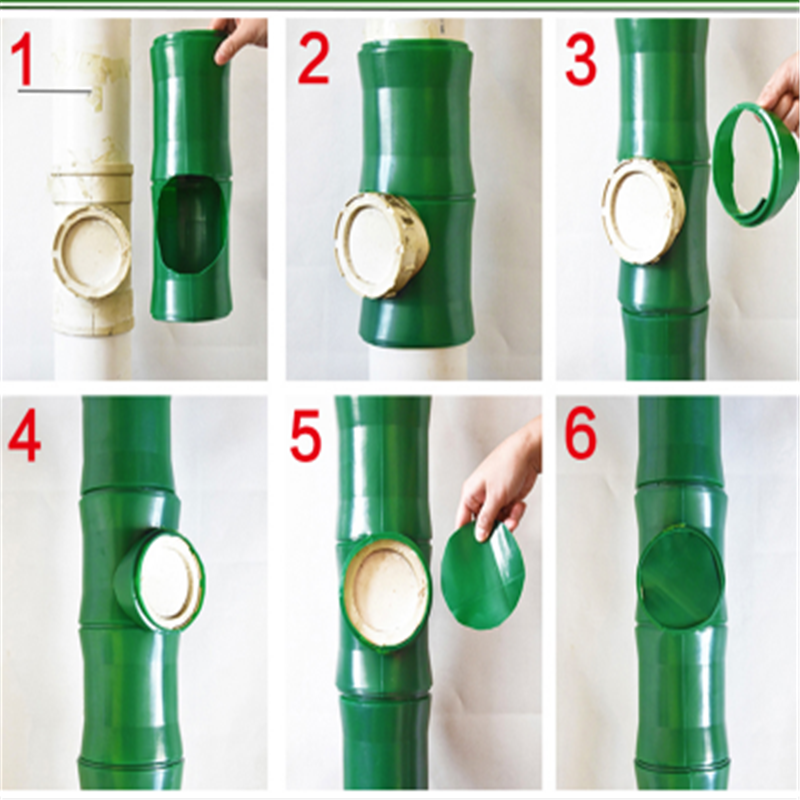 下水管道装饰塑料 假竹节 1寸竹皮 50节/包