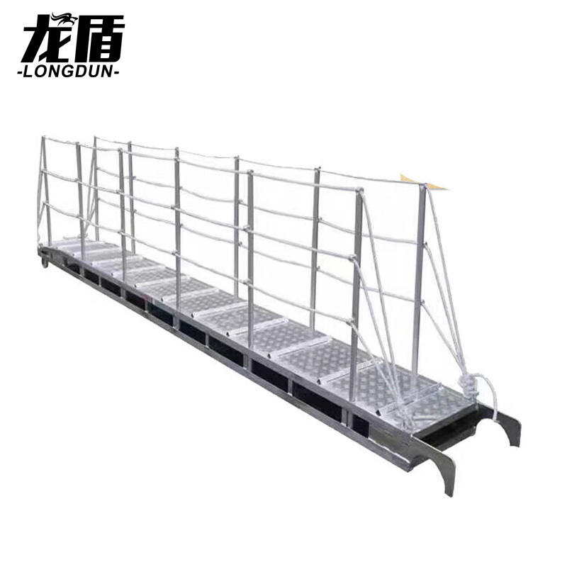 龙盾船用跳板 上下船铝合金登船舷梯跳板码头梯登船梯长4米宽0.6米