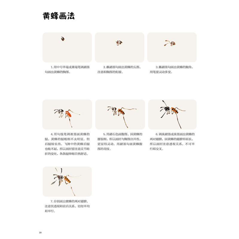 [正版] 青少年中国画技法教程——草虫画法 水墨画临摹入门基本教程书