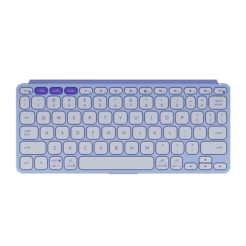 罗技(Logitech) Keys-To-Go 2口袋键盘蓝牙无线平板电脑PC笔记本通用纤薄便携式 蓝紫色