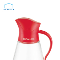乐扣乐扣(lock&lock)自动开合大容量油壶(550ml)红色 CKO101RED 玻璃瓶 非一次性使用