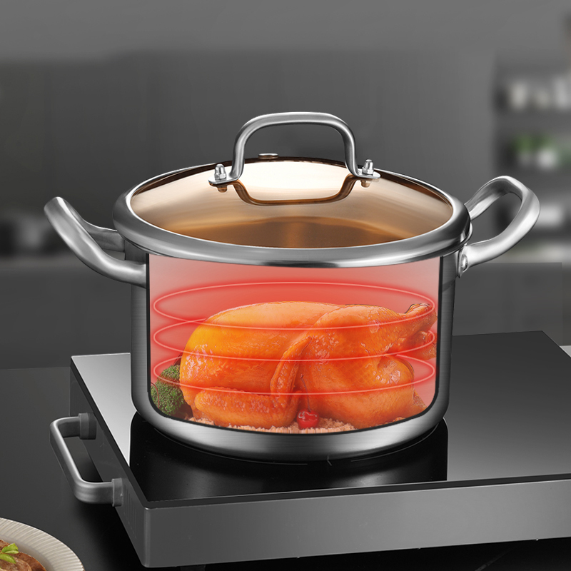 康巴赫中式304不锈钢汤锅24cm