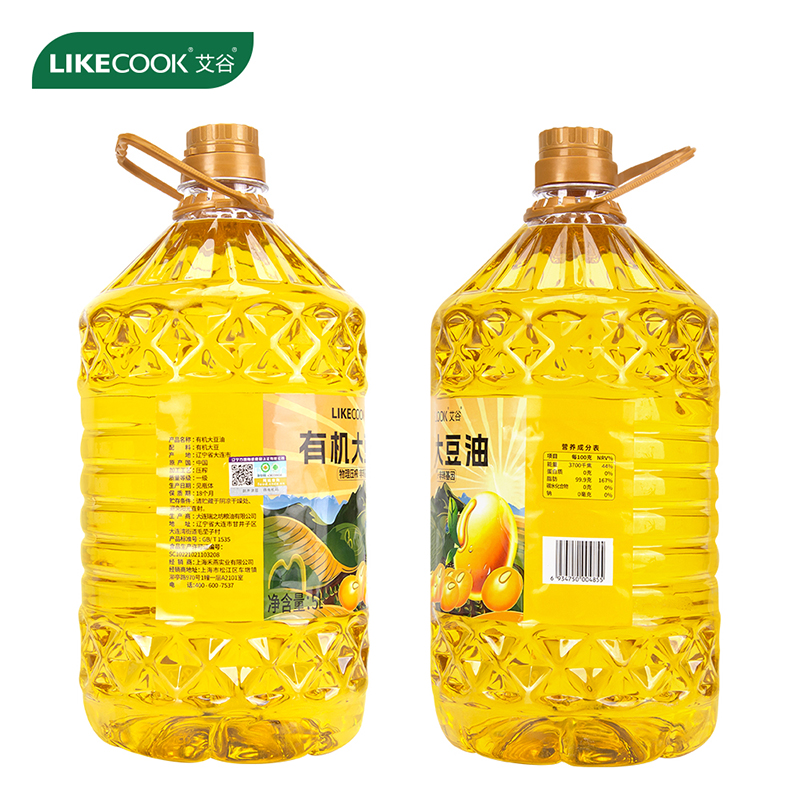 艾谷有机大豆油5L高清大图