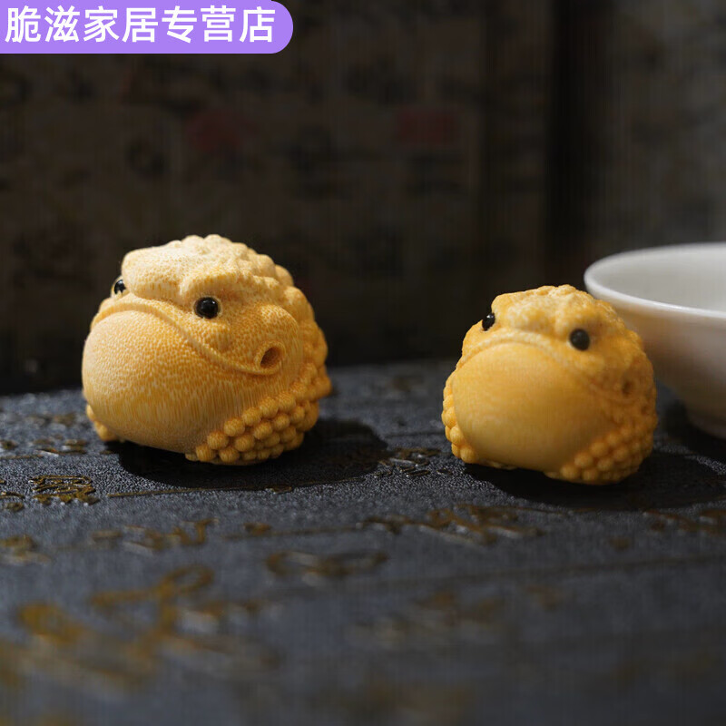 竹雕手把件金蟾龙血竹实心竹雕龙血金丝竹金手把文玩金蟾摆件把玩高清大图