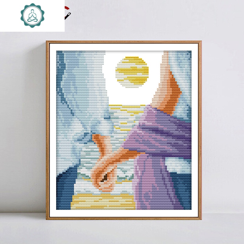 十字绣情侣送男朋友2020新款自己绣手工卧室小件爱情人物浪漫一对 封