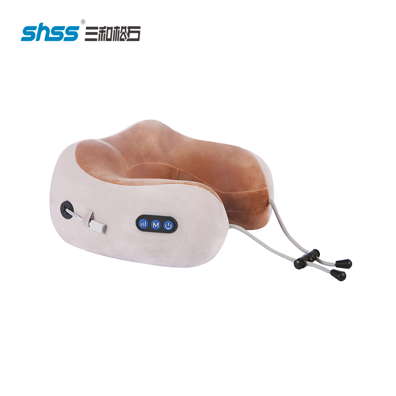 三和松石(SHSS) U1 颈椎按摩枕按摩仪按摩器家用办公车载肩颈按摩器柔软舒适U型按摩枕!