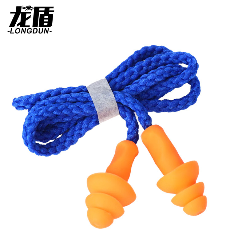 龙盾硅胶带线耳塞降噪音可水洗 户外作训防护 盒装1个(10个起订)