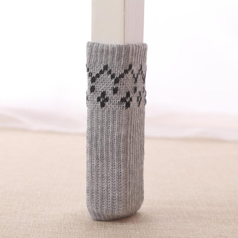 家柏饰(CORATED)针织桌脚桌腿椅子腿保护套椅子脚套凳子腿套防滑桌椅脚垫耐磨 乳白色(16只)高清大图