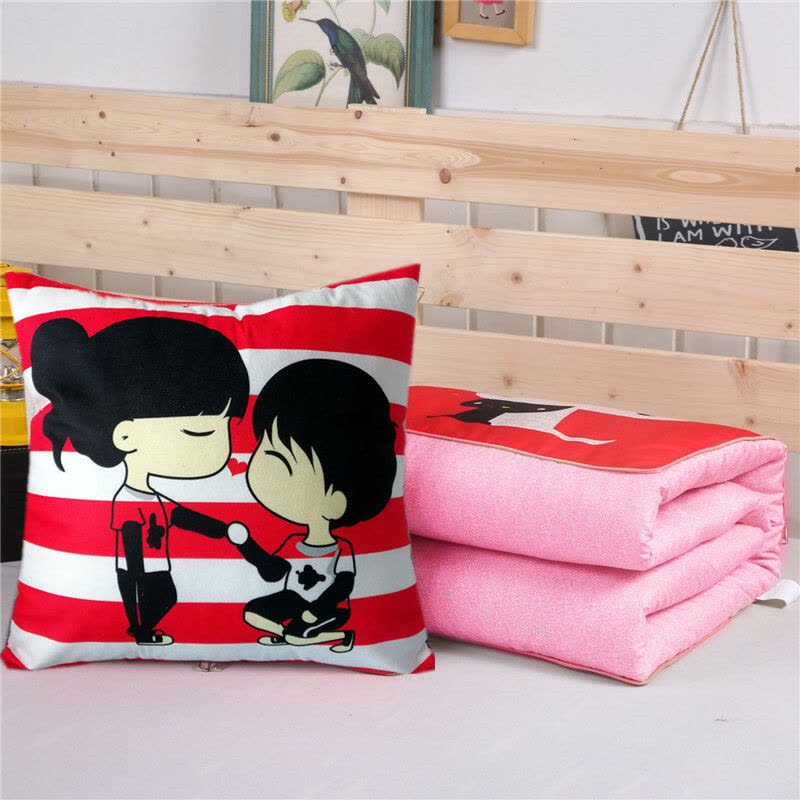 抱枕被子两用办公室午睡枕多功能枕头被折叠毯汽车靠垫靠枕空调被图片