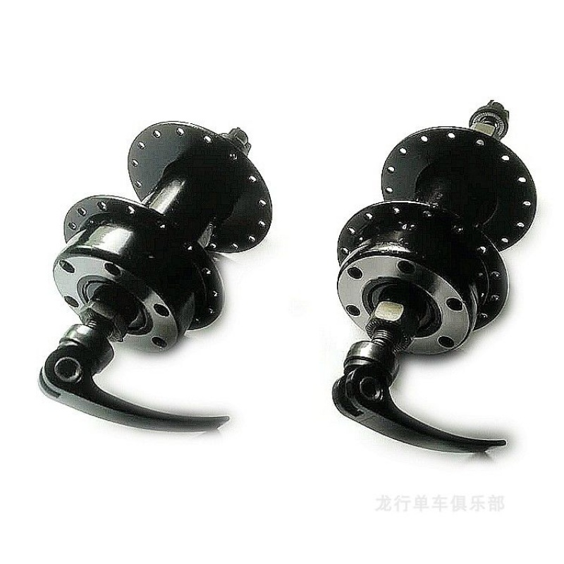 山地自行车32孔36孔花鼓车轴6钉碟刹车轴旋式轴皮快拆轮轴通用