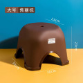 家时光塑料矮凳 棕色1个大号