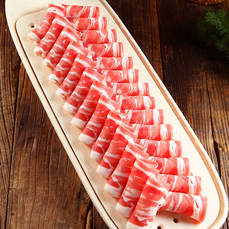 赛卡伊 清真新鲜肥牛肉卷 正宗黄牛肉微调烧烤火锅多菜店肉食 肥牛卷2