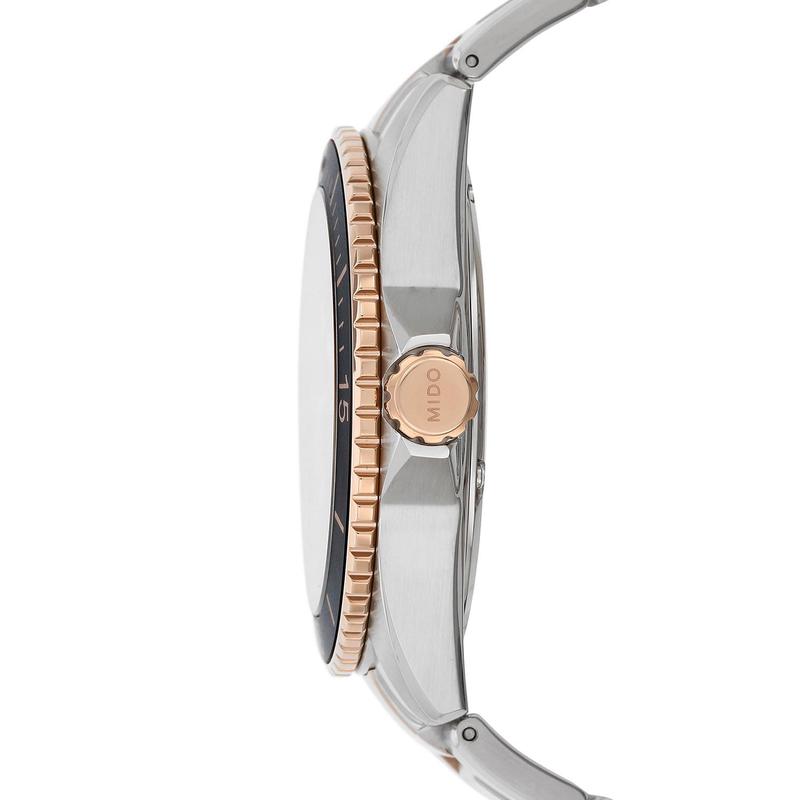 Mido自动机械男表mm防水米玫瑰金不锈钢商务休闲腕表高清大图