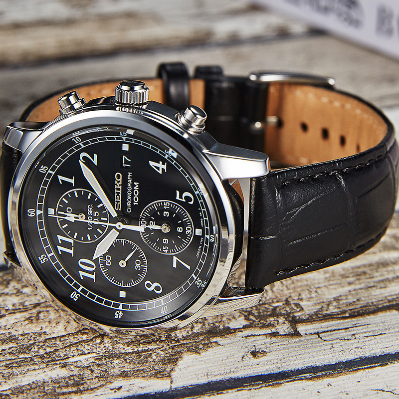 精工seiko手表chronograph功能计时系列智慧夜光商务休闲时尚防水男表