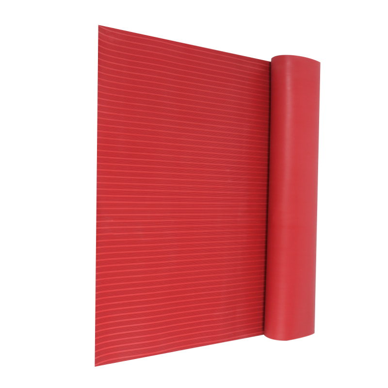 典虎 绝缘胶皮 红色条纹3mm*1.2m*10m 6kv 卷高清大图