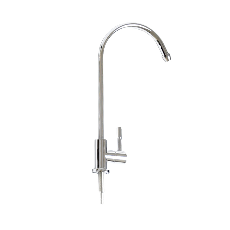 纯水机净水器2分水龙头鹅颈三叉单水双控出水304不锈钢水龙头鹅颈双水