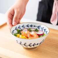亿嘉IJARL 家用日式和风家用陶瓷餐具日式和风饭碗五只装