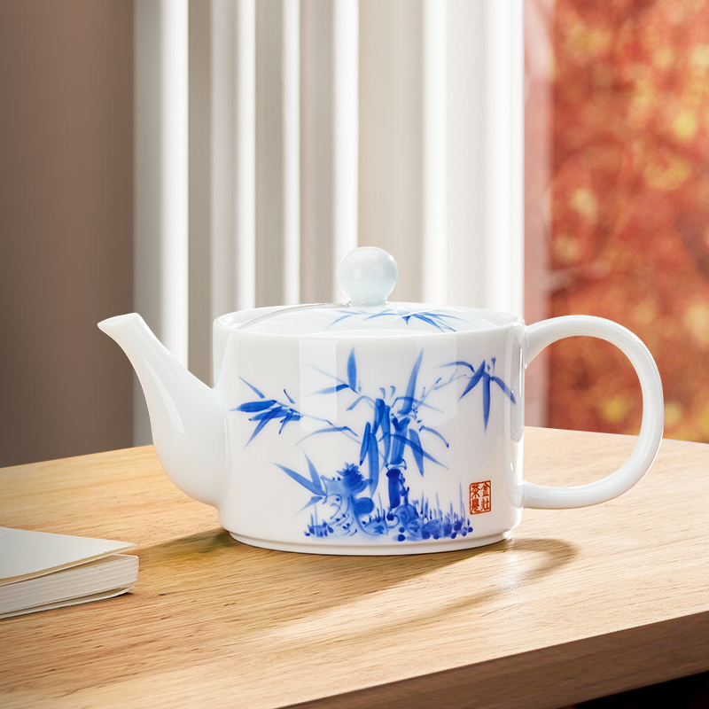 金灶KP-Q050 陶瓷泡茶壶手绘青花瓷老式功夫茶壶泡茶家用大容量