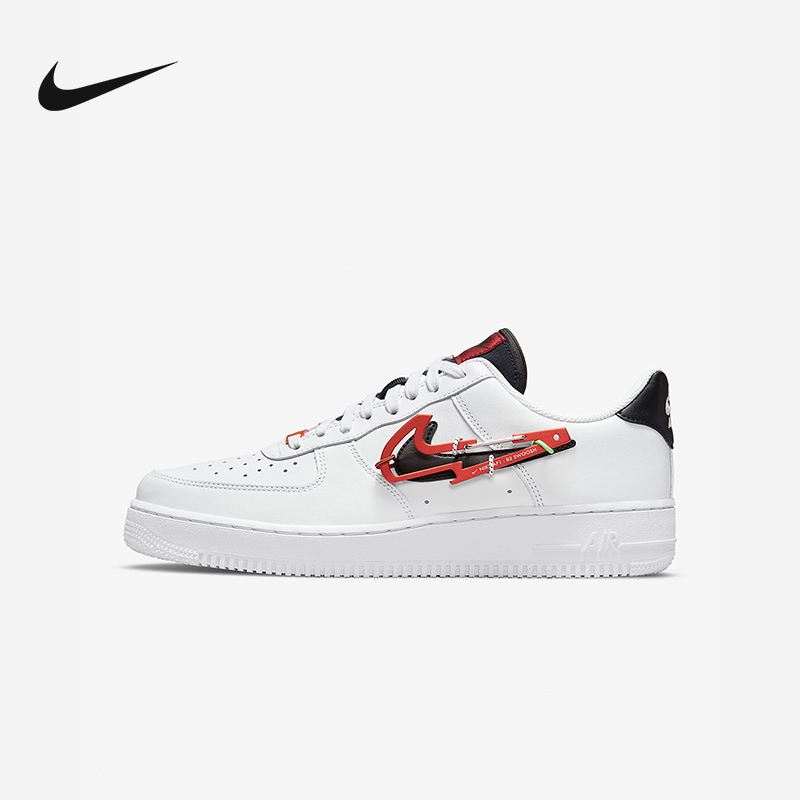 耐克nike air force1 af1空军一号登山扣 黑白红板鞋dh7579-100
