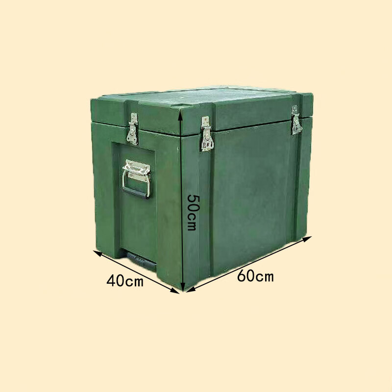 戴劲滚塑箱物资箱户外野营便携式多功能器材周转箱600*400*500拉杆箱高清大图