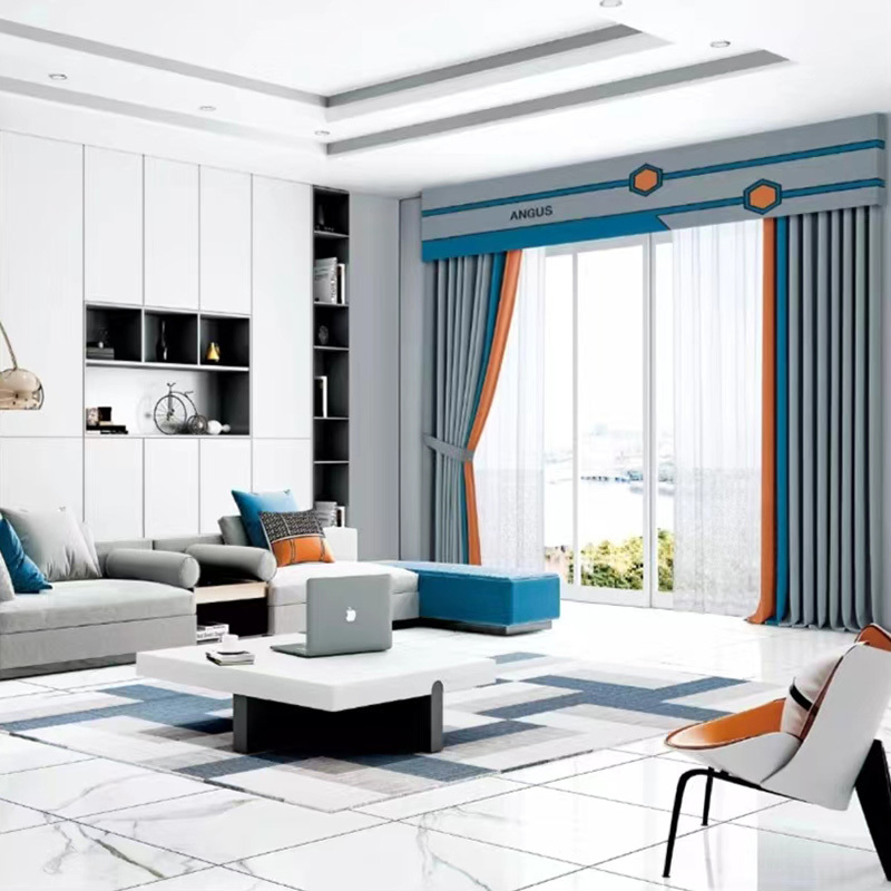 瀚隔 云朵麻窗帘北欧简约现代窗帘飘窗客厅轻奢卧室窗帘1.0*1.3m打孔帘