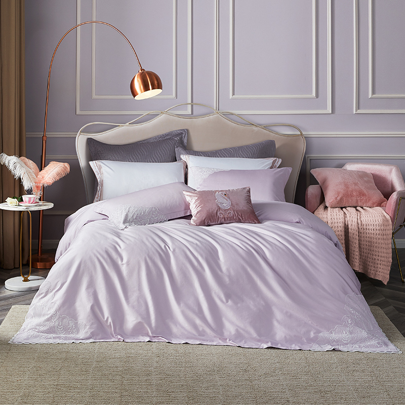 罗莱家纺床上用品全棉床单单双人18m床纯棉超柔四件套明星同款视频