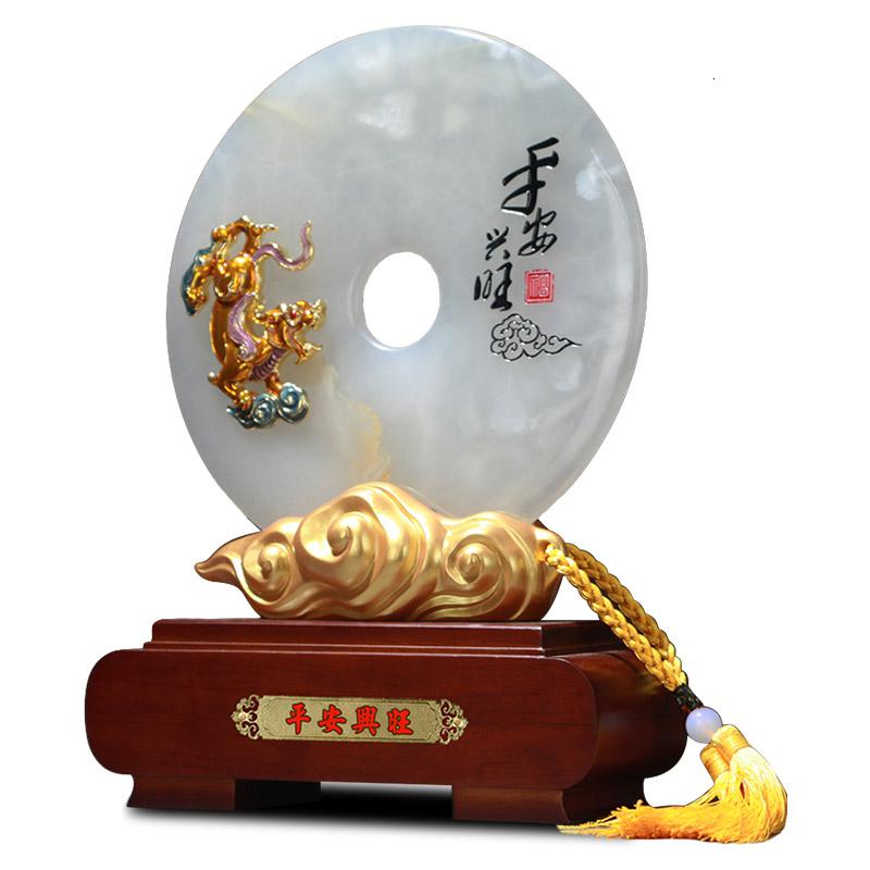 家柏饰(CORATED)平安扣摆件玉石如意酒柜装饰乔迁新居礼品新房客厅装饰品高清大图