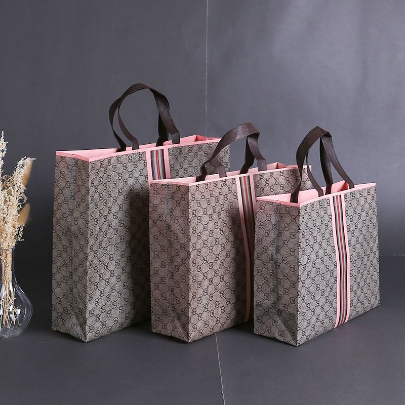 无纺布购物袋防水加厚覆膜鞋盒服装袋袋子手提袋化妆环保袋报价_参数_