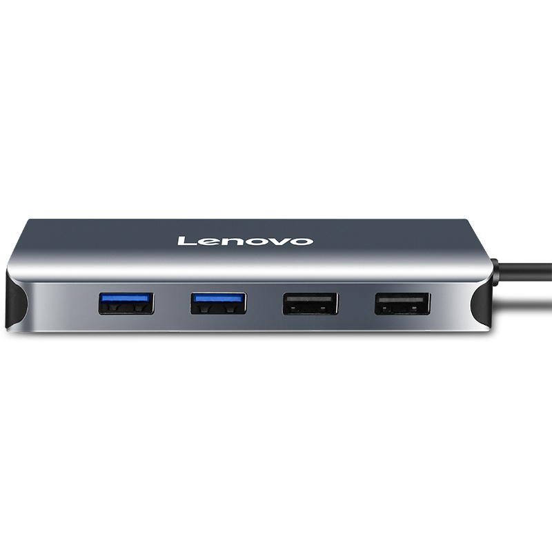 联想 Type-C扩展坞转HDMI/VGA/千兆网口转接头 网线接口转换器苹果华为笔记本电脑拓展坞 LX0808