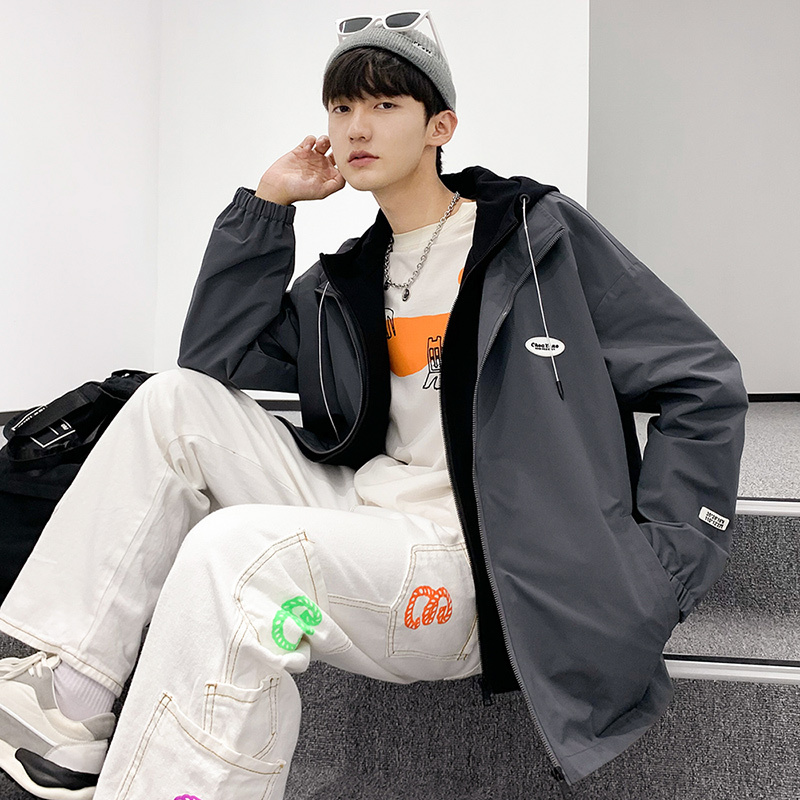 debrand男士棒球服春秋季新款潮牌ins宽松夹克vibe风薄款休闲外套
