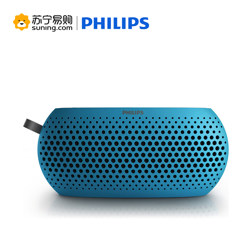 Philips/飞利浦SBM130便携迷你插卡MP3音箱老人FM收音机 TF卡 手机/电脑双喇叭低音炮扬声器小音响 蓝色