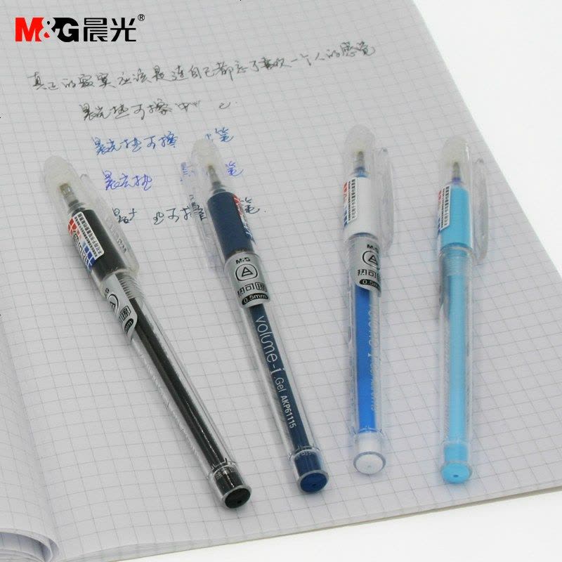 学生热可擦0.5中性笔 可擦写擦拭 黑色蓝色可擦性水笔61115 黑色6支图片