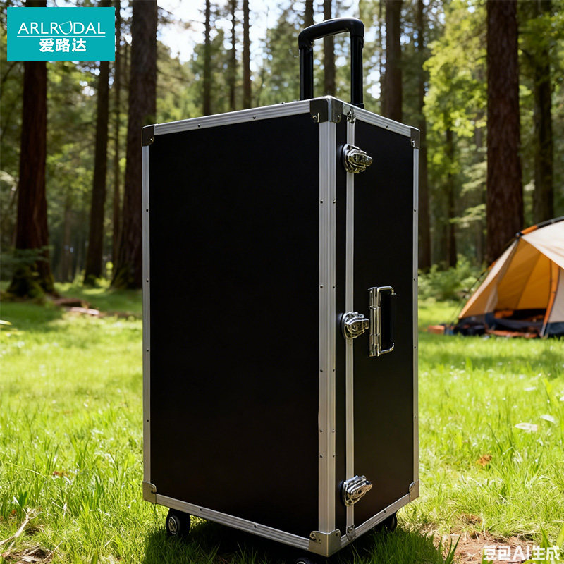 爱路达 铝合金特大号拉杆箱满铺格子棉T7 /个高清大图