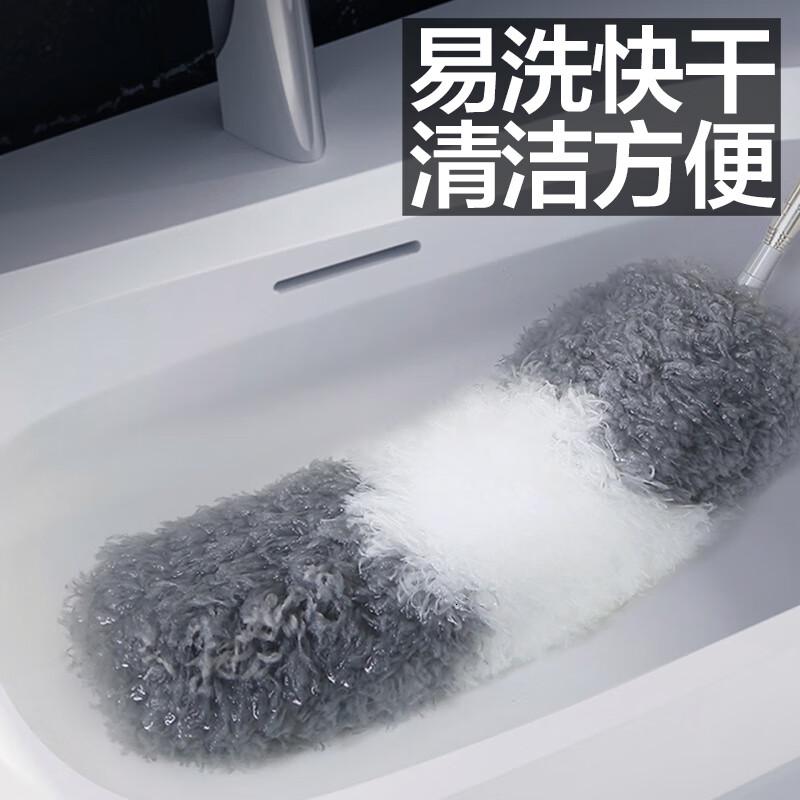 大卫鸡毛禅子毯子除尘家用扫灰可伸缩天花板蜘蛛网清洁神器大扫除掸子 除尘掸-超长可伸缩杆80cm-245cm高清大图