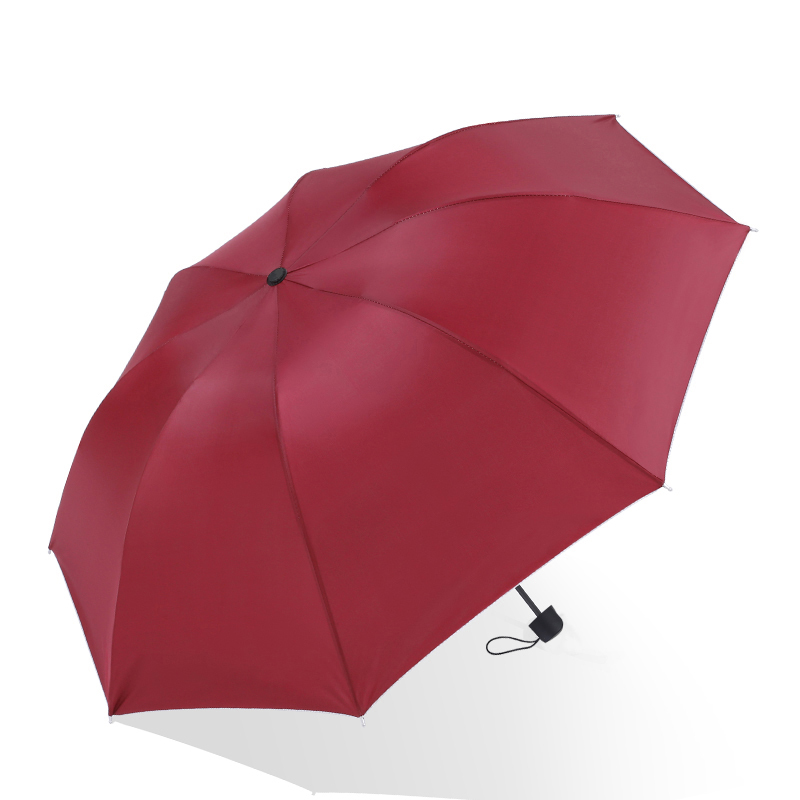折叠晴雨两用伞 SCP-JW0003 防风骨架8K*54cm 银胶布三折晴雨伞010(单位:件)