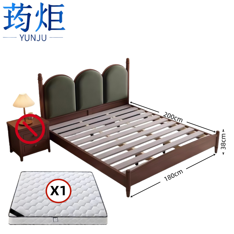 荺炬双人床1.8m床+1柜组高清大图