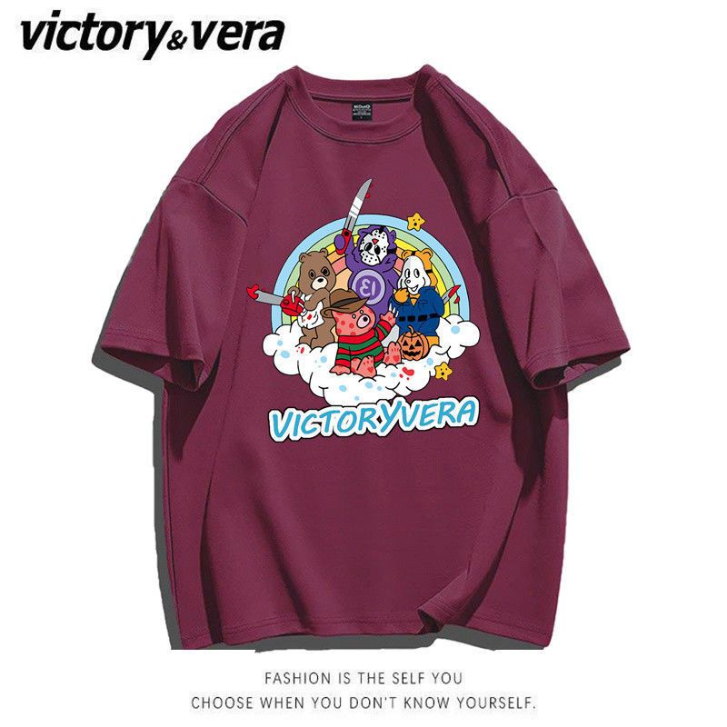 VICTORYVERA短袖t恤女学生韩版宽松2022夏季新款百搭半袖体恤衫潮
