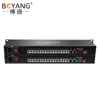 博扬(BOYANG) 数字电话光端机16路电话语音+2路百兆网络 对讲音频加以太网光纤传输FC接口1对 BY-16P2E