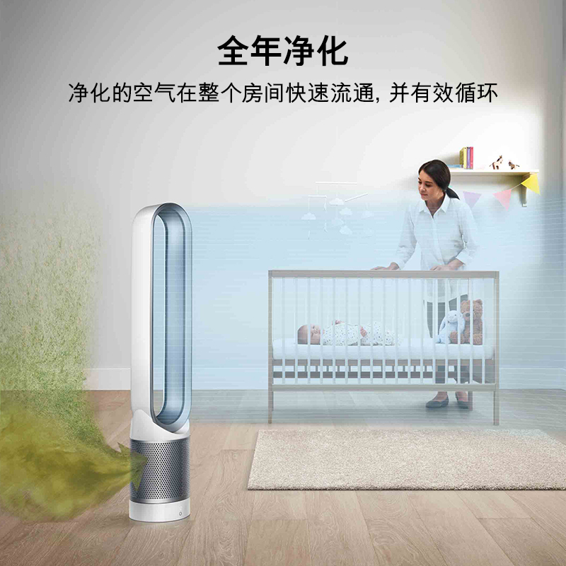 戴森(DYSON)空气净化风扇TP00兼具空气净化器风扇功能 家用落地扇.GS